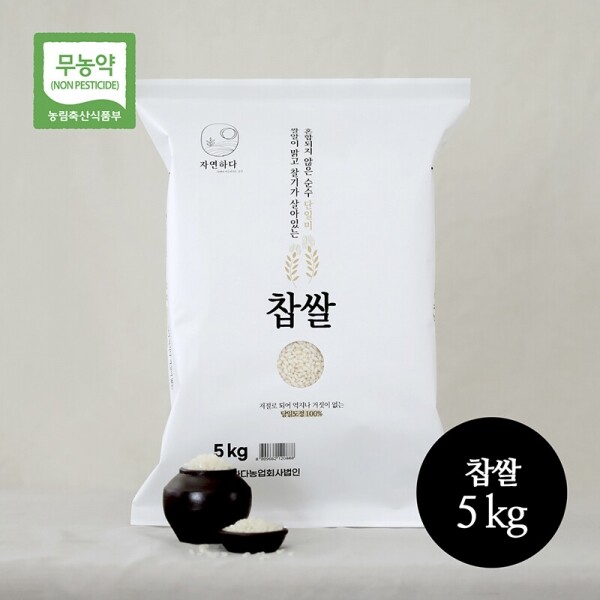 진주드림 쇼핑몰,[자연하다] 2024년 무농약 찹쌀/현미찹쌀(1㎏,5㎏)