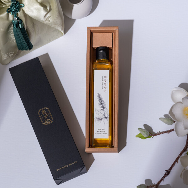 진주드림 쇼핑몰,[미광방앗간] 국산 참기름 들기름 200ml 300ml 1구 선물세트
