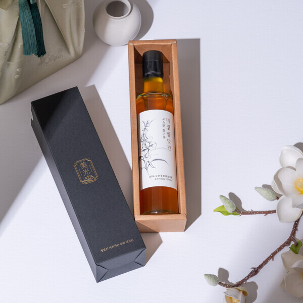 진주드림 쇼핑몰,[미광방앗간] 국산 참기름 들기름 200ml 300ml 1구 선물세트