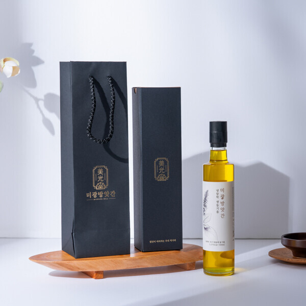 진주드림 쇼핑몰,[미광방앗간] 국산 참기름 들기름 200ml 300ml 1구 선물세트